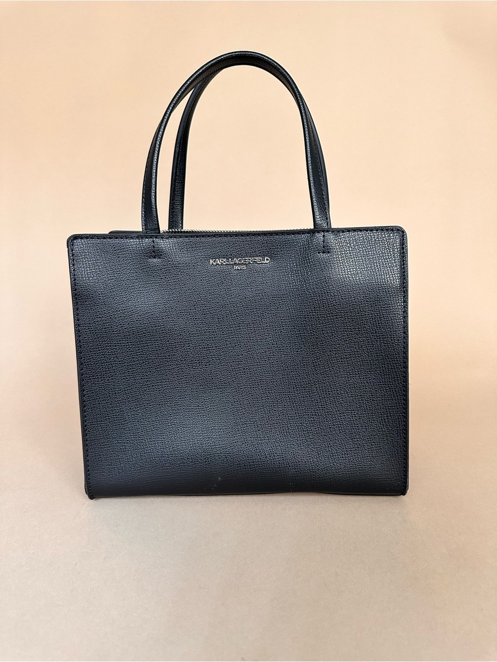 Karl Lagerfeld Paris Maybelle Black Satchel Handbag